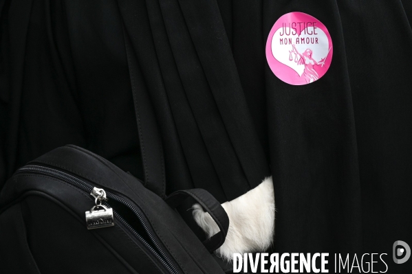 Les avocats bloquent le tribunal judiciaire pour protester contre la réforme des retraites.