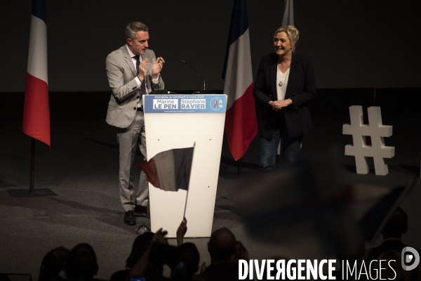 Présence de Marine Le Pen à Marseille en soutien à Stéphane Ravier