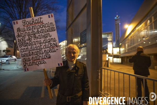 Présence de Marine Le Pen à Marseille en soutien à Stéphane Ravier