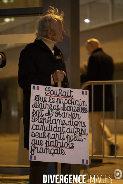 Présence de Marine Le Pen à Marseille en soutien à Stéphane Ravier