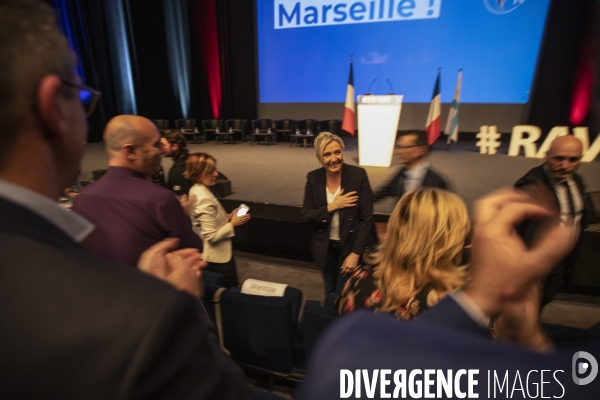 Présence de Marine Le Pen à Marseille en soutien à Stéphane Ravier