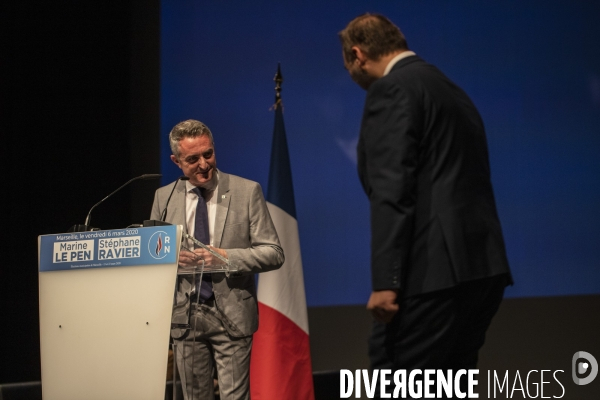 Présence de Marine Le Pen à Marseille en soutien à Stéphane Ravier