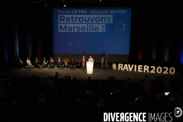 Présence de Marine Le Pen à Marseille en soutien à Stéphane Ravier