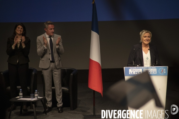 Présence de Marine Le Pen à Marseille en soutien à Stéphane Ravier