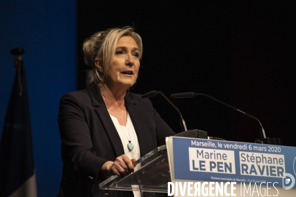 Présence de Marine Le Pen à Marseille en soutien à Stéphane Ravier