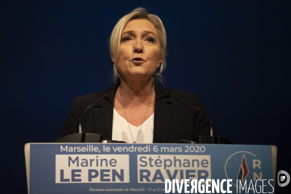Présence de Marine Le Pen à Marseille en soutien à Stéphane Ravier