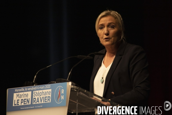 Présence de Marine Le Pen à Marseille en soutien à Stéphane Ravier