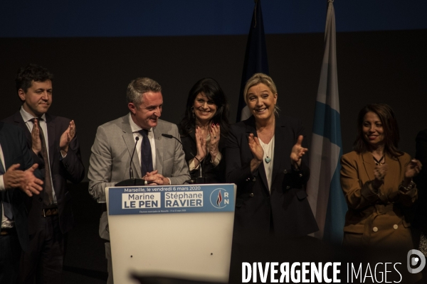 Présence de Marine Le Pen à Marseille en soutien à Stéphane Ravier