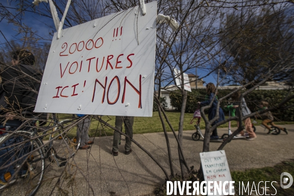 Marche dans le 8eme arrondissement de Marseille contre le Bd. Urbain Sud