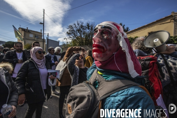 Marche dans le 8eme arrondissement de Marseille contre le Bd. Urbain Sud