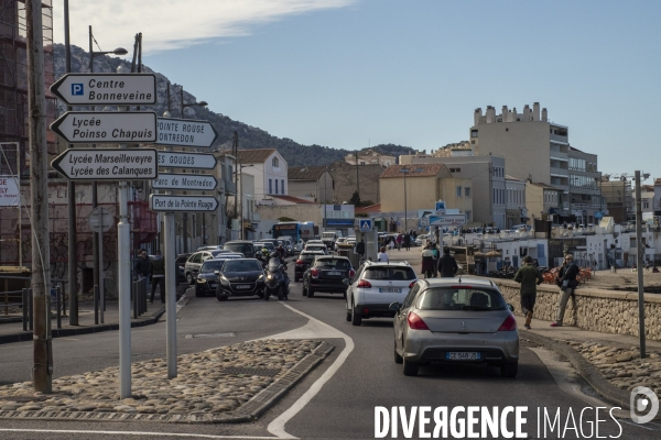 Marche dans le 8eme arrondissement de Marseille contre le Bd. Urbain Sud