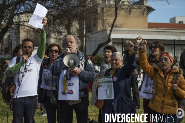 Marche dans le 8eme arrondissement de Marseille contre le Bd. Urbain Sud