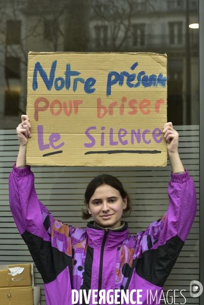 Manifestation féministe à Paris pour la Journée internationale des droits des femmes, le 8 Mars 2020. International women sday in Paris.