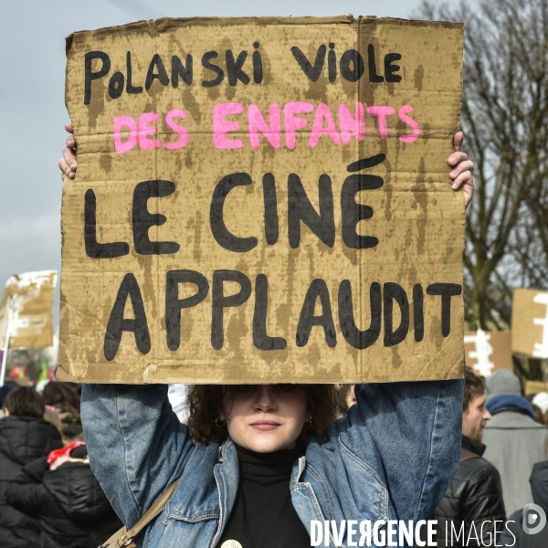 Manifestation féministe à Paris pour la Journée internationale des droits des femmes, le 8 Mars 2020. International women sday in Paris.