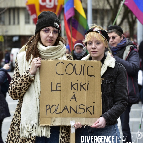 Manifestation féministe à Paris pour la Journée internationale des droits des femmes, le 8 Mars 2020. International women sday in Paris.