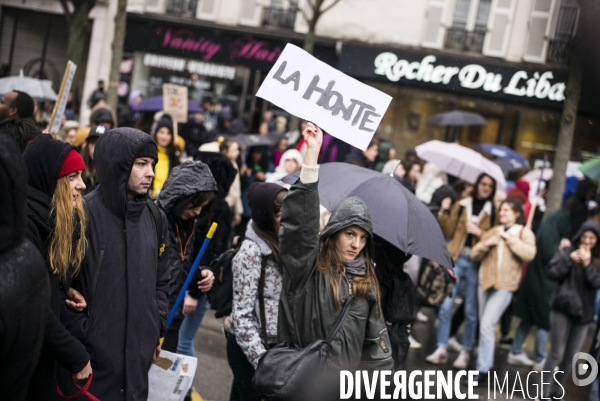 Journee internationale des droits des femmes, marche a paris.