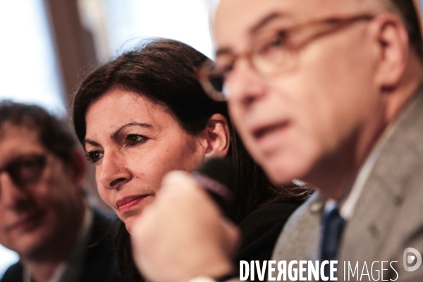 Anne hidalgo avec bernard cazeneuve sur la securit¢