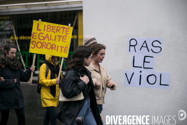 Journee internationale des droits des femmes, marche a paris.