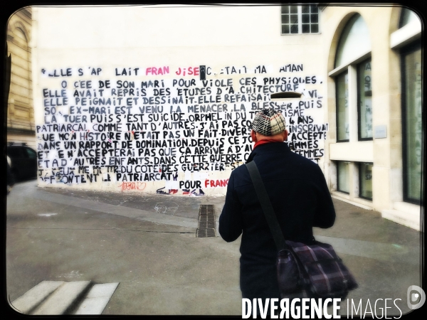 Affichage militant contre le féminicide