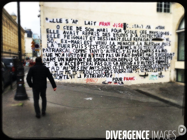 Affichage militant contre le féminicide