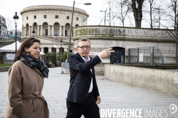 Déplacement d Agnes BUZYN à Stalingrad sur le thème de la sécurité.