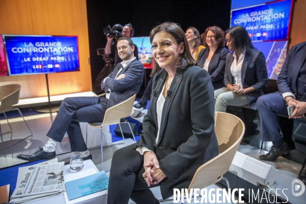 Débat entre les candidats aux élections municipales à Paris sur le plateau de LCI