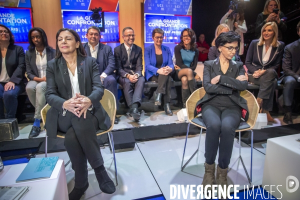 Débat entre les candidats aux élections municipales à Paris sur le plateau de LCI