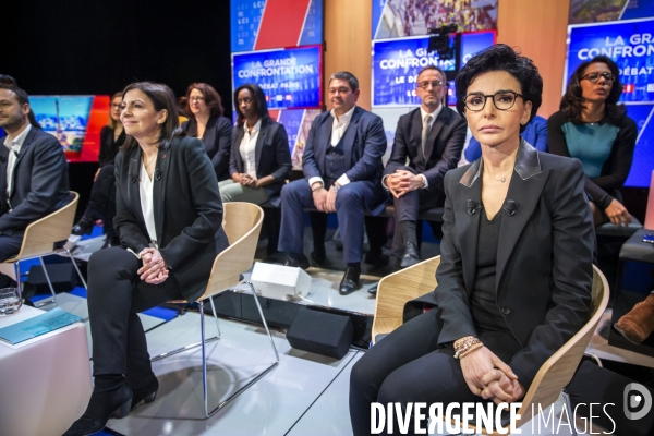 Débat entre les candidats aux élections municipales à Paris sur le plateau de LCI