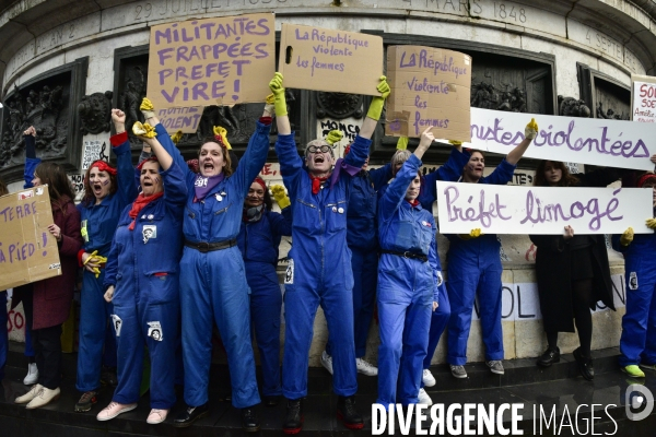 Manifestation féministe à Paris pour la Journée internationale des droits des femmes, le 8 Mars 2020. International women sday in Paris.