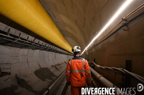 Tunnelier et travaux du Grand Paris Express. Ligne 15.