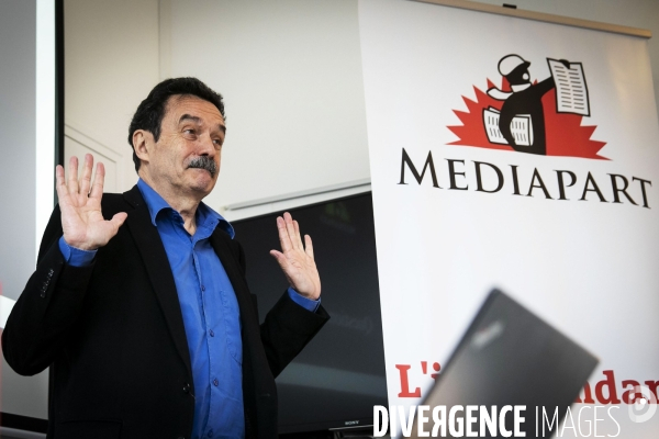 Conférence de presse annuelle de Médiapart.