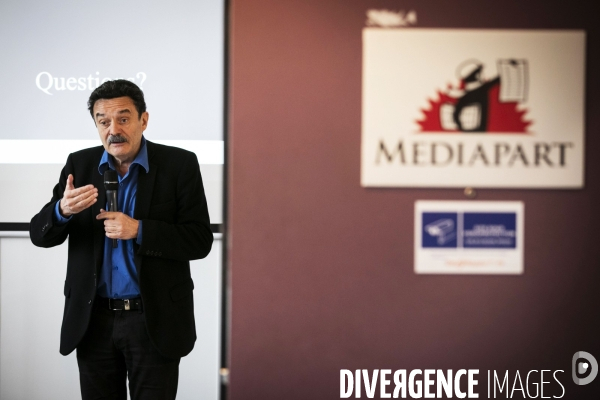 Conférence de presse annuelle de Médiapart.