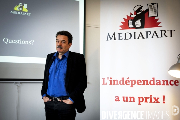 Conférence de presse annuelle de Médiapart.