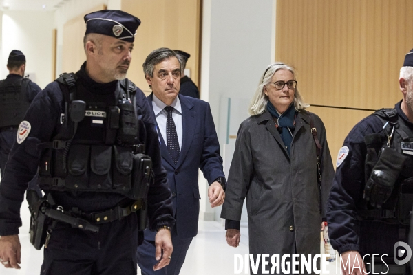 Francois et Penelope Fillon au tribunal de Paris Batignolles