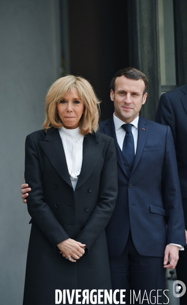 Emmanuel et brigitte Macron à l elysée