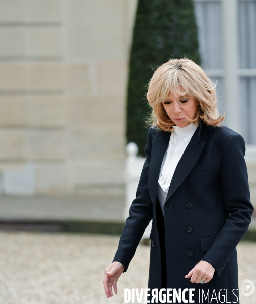 Emmanuel et brigitte Macron à l elysée