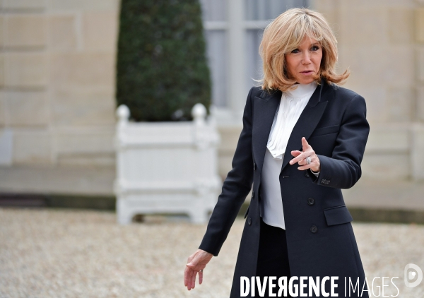 Emmanuel et brigitte Macron à l elysée