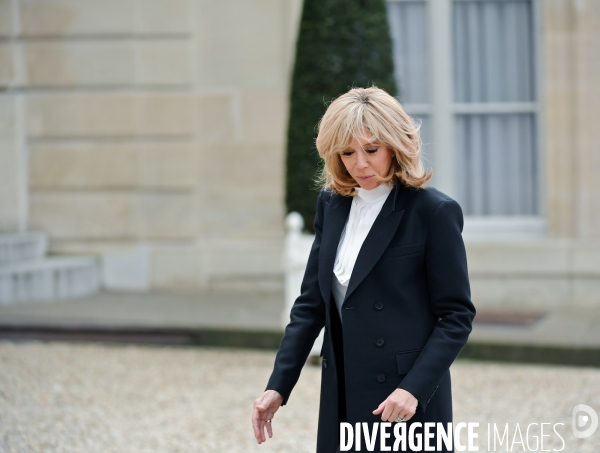 Emmanuel et brigitte Macron à l elysée