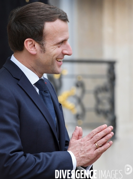 Emmanuel et brigitte Macron à l elysée