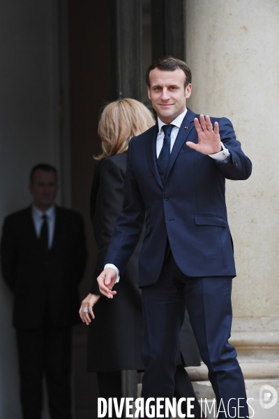 Emmanuel et brigitte Macron à l elysée