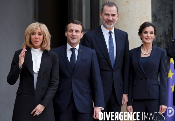 Emmanuel et brigitte Macron à l elysée