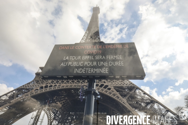 Coronavirus la tour eiffel fermee