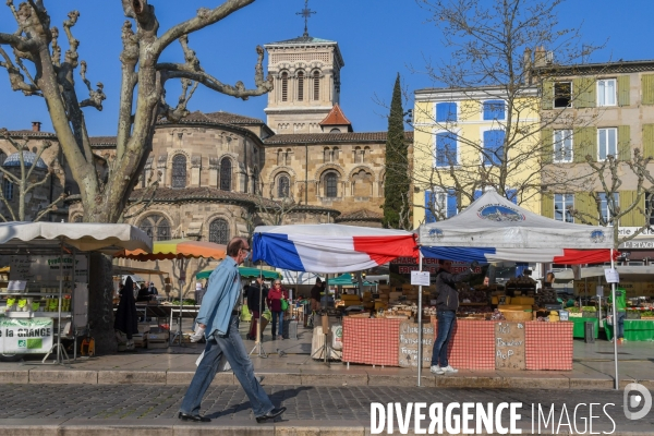 Marché de Valence au 5e jour de confinement