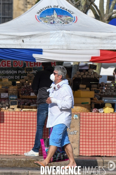 Marché de Valence au 5e jour de confinement