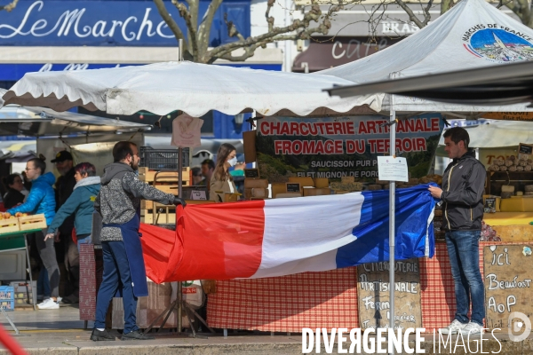 Marché de Valence au 5e jour de confinement