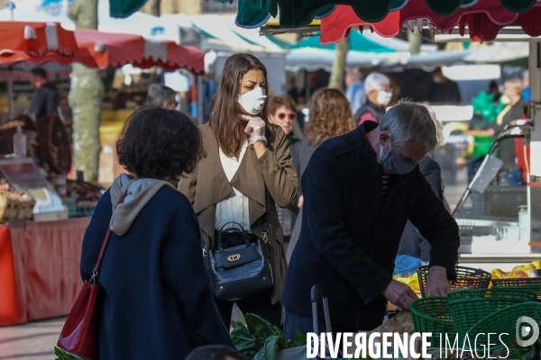 Marché de Valence au 5e jour de confinement