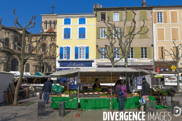 Marché de Valence au 5e jour de confinement