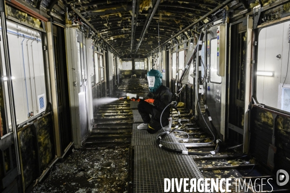 Déconstruction et désamiantage de train