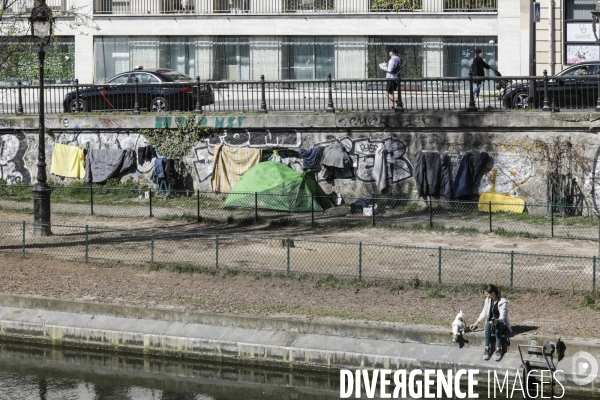 CORONAVIRUS - Un sans abris Canal de l Ourcq