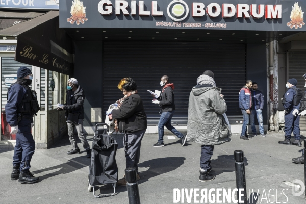 CORONAVIRUS - Contrôle policier en Banlieue-SDF-Livreurs